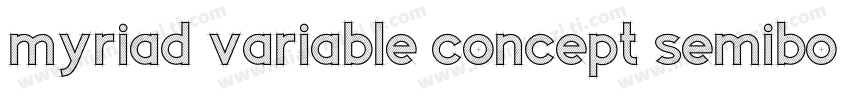 myriad variable concept semibold字体转换